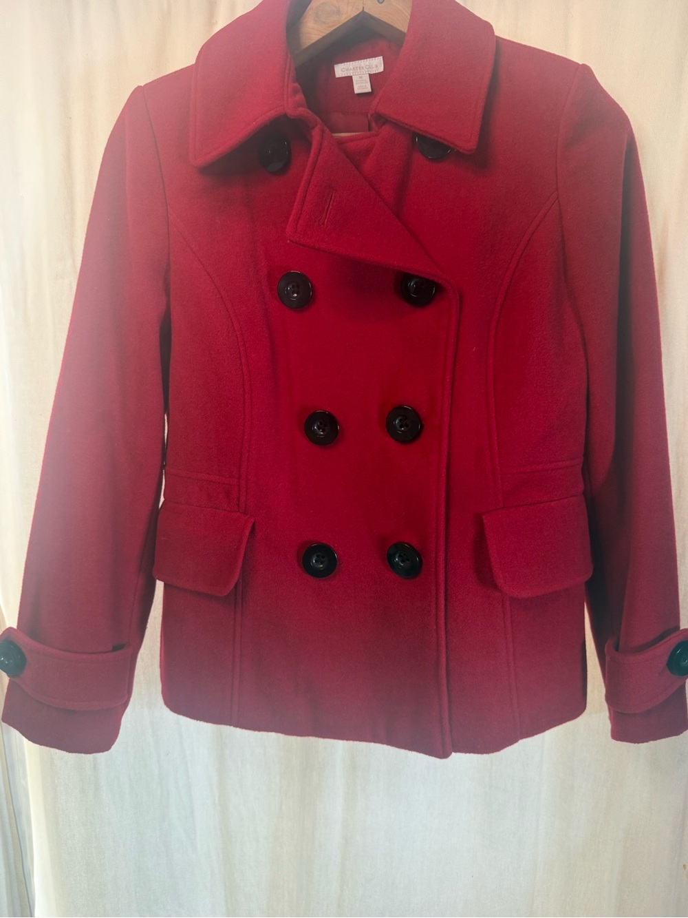 🎈Charter Club Double-Breasted Wool-Blend Pea Coat 🎈